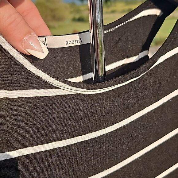 ACEMI striped bodycon cold shoulder dress - Picture 5 of 6